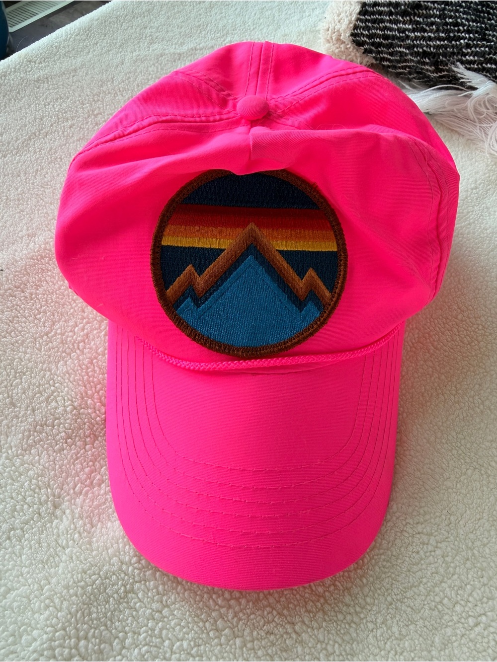 Aviator Nation Neon Pink Mountain Patch Hat